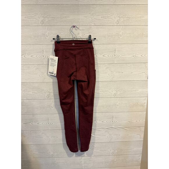 Lululemon Soft Sueded High-Rise Tight 28"Garnet - Picture 5 of 6